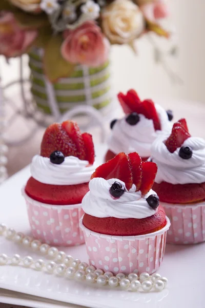 Cupcakes Strawberry — Stock Photo, Image