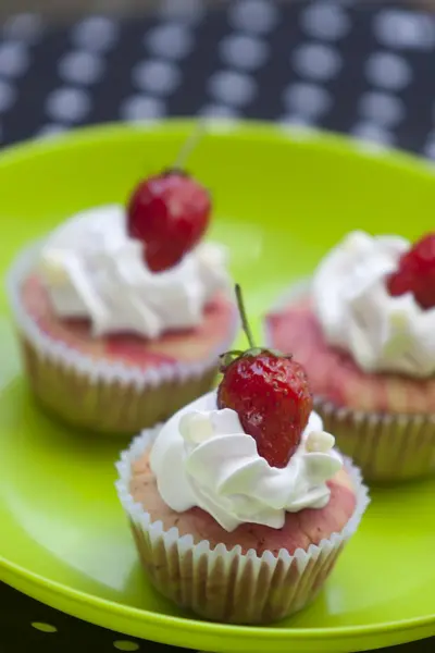 Aardbei cupcake — Stockfoto