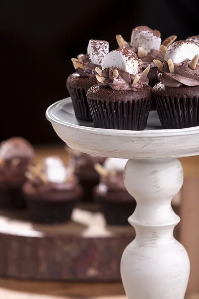 Nahaufnahme von Schokoladen-Cupcake — Stockfoto