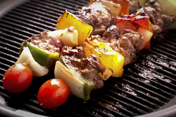 Grilling skewers barbecue — Stock Photo, Image