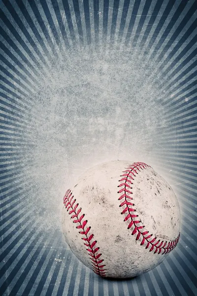 Vintage Baseball und blauer Hintergrund — Stockfoto