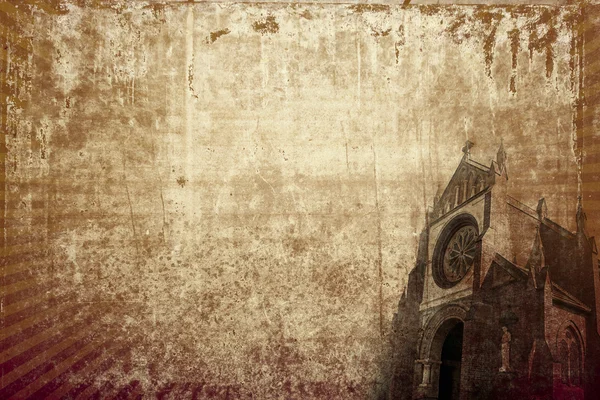 Kyrkan vintage bakgrund (horisontell) — Stockfoto