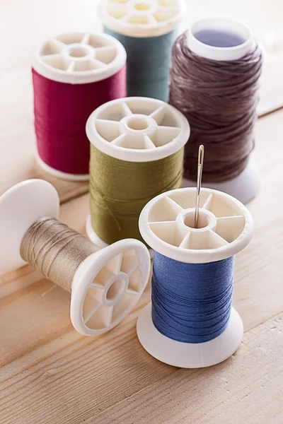 Colorful of spool of thread — Stock Photo, Image