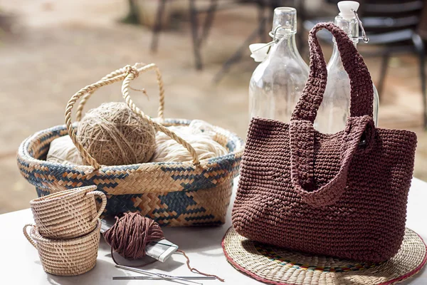 かぎ針編みのバッグ — ストック写真
