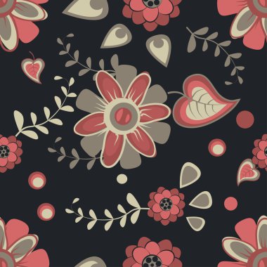 Pembe çiçekli desen