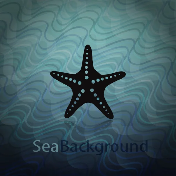 Vector Sea background with starfish. EPS 10 — Stock Vector