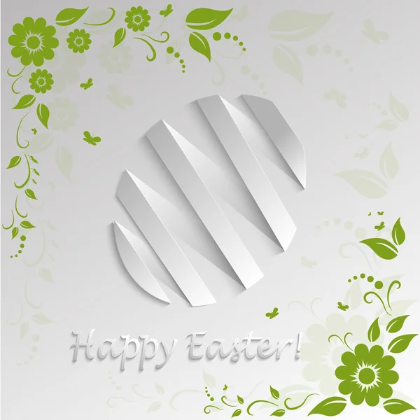 Vector huevo de Pascua sobre fondo blanco — Vector de stock