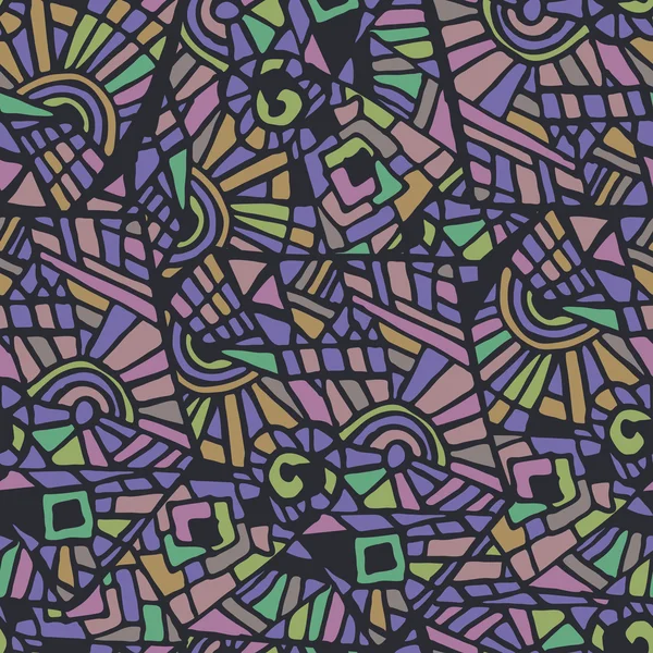 无缝的抽象马赛克紫五彩的图案 — 图库矢量图片