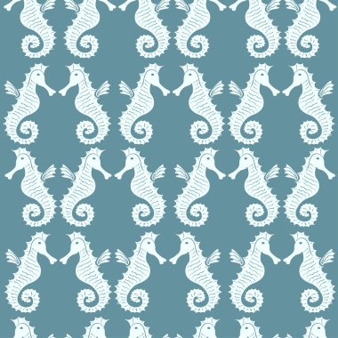 Deniz-at üzerinde mavi bir arka plan ile Seamless Modeli