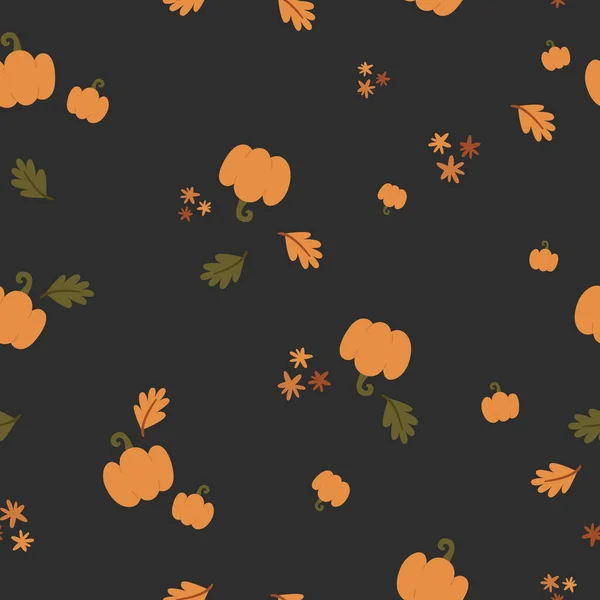 Patrón Sin Costuras Halloween Con Calabazas Lindas Patrón Para Scrapbooking — Archivo Imágenes Vectoriales