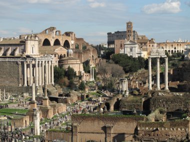Foro romano ve coliseum zemin üzerine