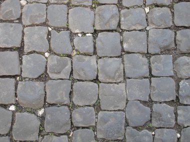 Sampietrini - geleneksel kaldırım Roma, İtalya