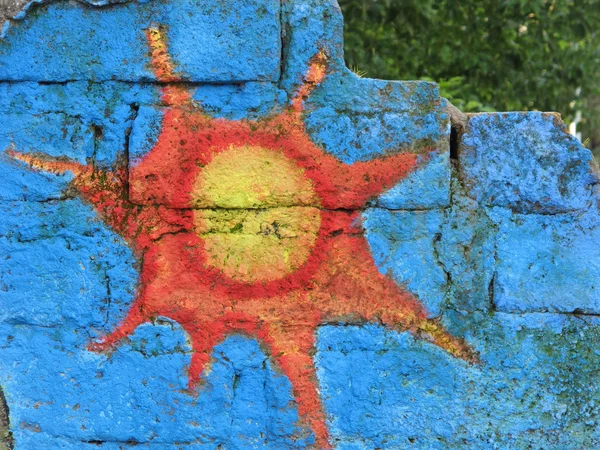 Graffiti of sun — Stock Photo, Image