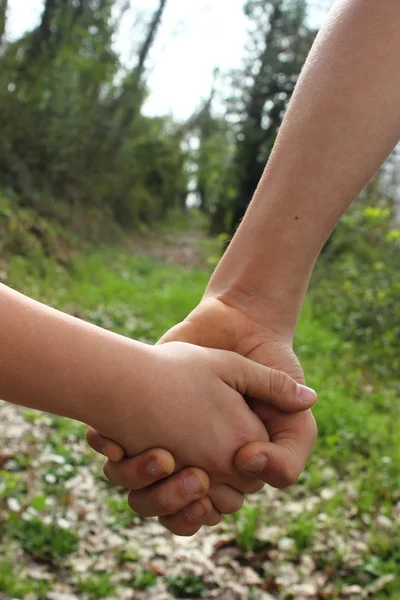 Children holding hands