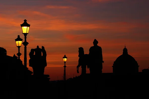 Roma, capitolium (campidoglio dan sunsetr)