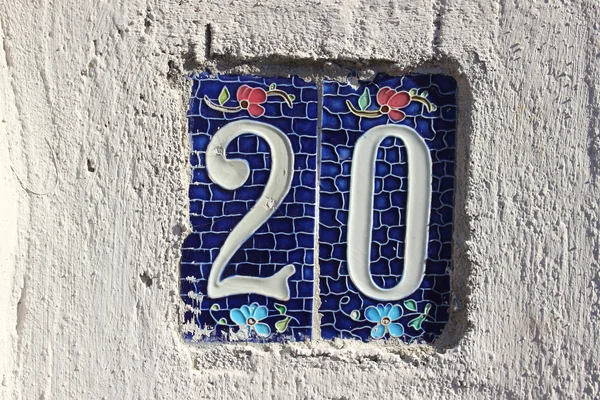 Nummer 20 (digit) — Stockfoto