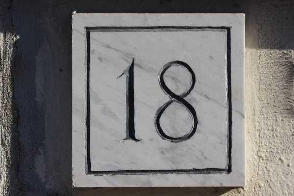 Numero 18 (cifra) ) — Foto Stock