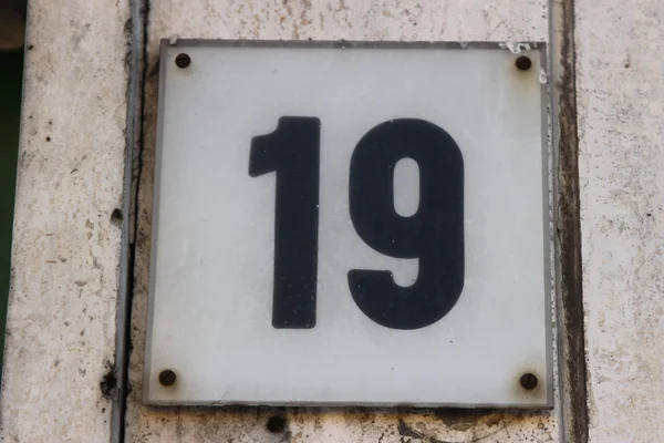 Numero 19 (cifra) ) — Foto Stock