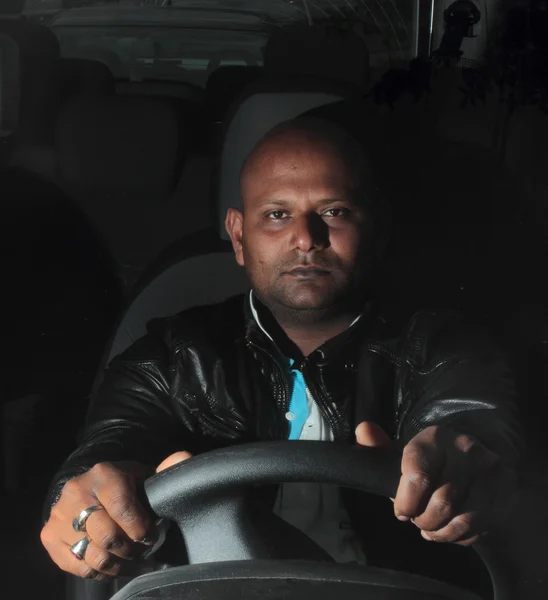 Driver at night — Stock Photo, Image