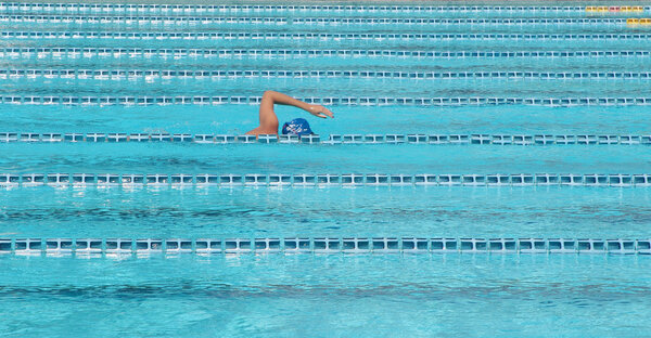 Swimming pool and swimmers