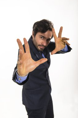 Sales man inandırıcı müşteri