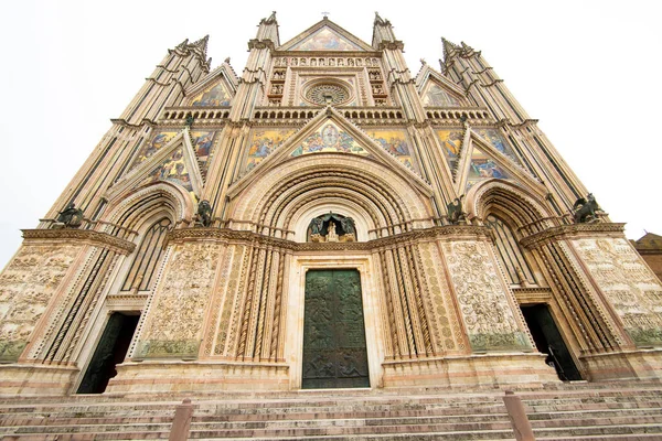 Orvieto Cathedral Umbria Ιταλία Wideangle — Φωτογραφία Αρχείου