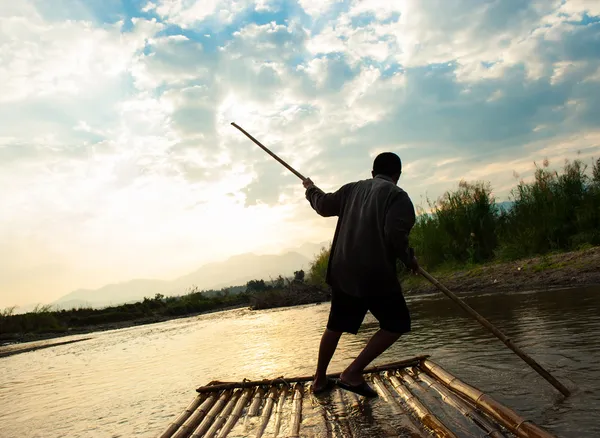 Bambu rafting — Stok fotoğraf