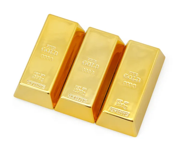 Barras de ouro triplas — Fotografia de Stock