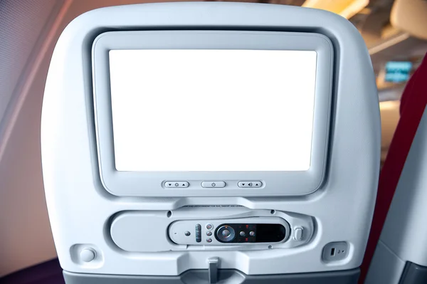 Monitor LCD en el asiento del pasajero — Foto de Stock