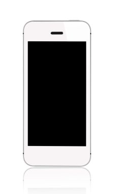 Beyaz smartphone boş ekran