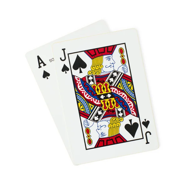 Blackjack oyun kartları — Stok fotoğraf
