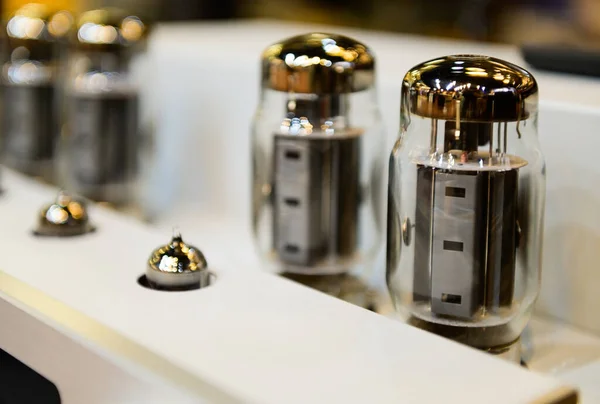 Tube Amplifier Stereo Background — Stock Photo, Image