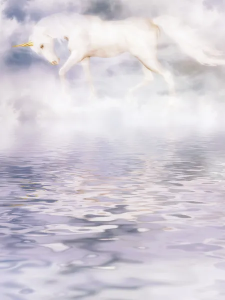 The unicorn in clouds — Stock Photo, Image