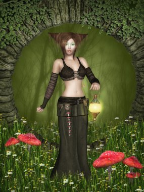 yoğun orman girmeden önce