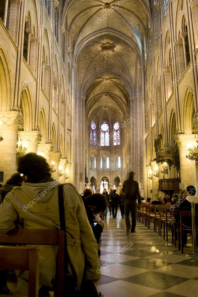 Notre Dame de Paris Interieur - Stockfotografie: lizenzfreie Fotos