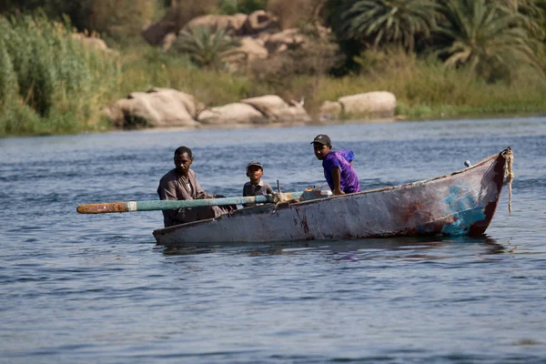 Nilen nær Aswan, Egypt stockbilde