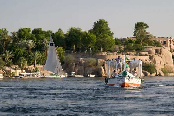 Río Nilo cerca de Asuán, Egipto — Foto de Stock