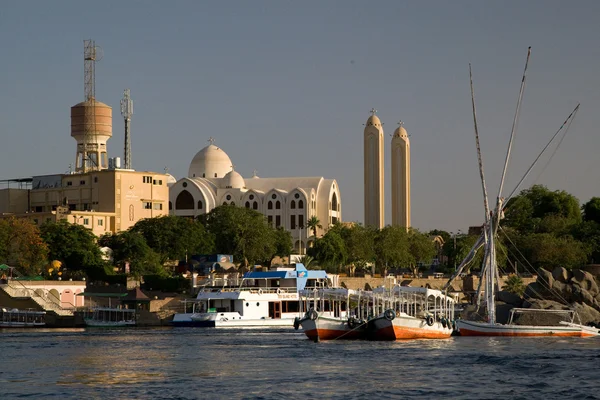Nílus folyó közelében Aswan, Egyiptom — Stock Fotó