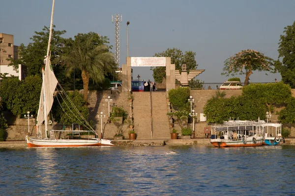 靠近阿斯旺，埃及的尼罗河流域 — 图库照片