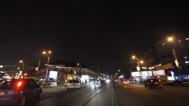 Bukurešť v noci — Stock video
