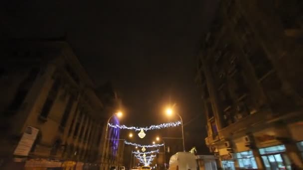Bucareste de noite — Vídeo de Stock