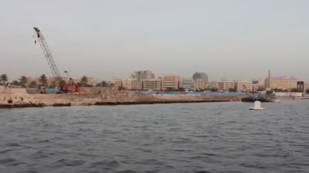 Dubai Creek Seen From Boat — Stock Video