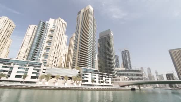 Dubai Marina Visto da Barca — Video Stock