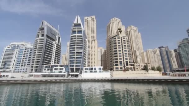 Dubai Marina Visto da Barca — Video Stock