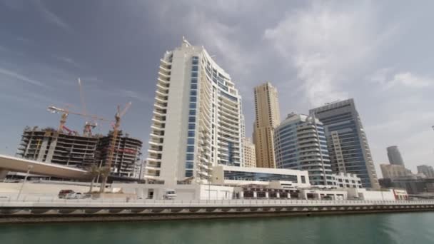 Dubai Marina Visto da Barca — Video Stock