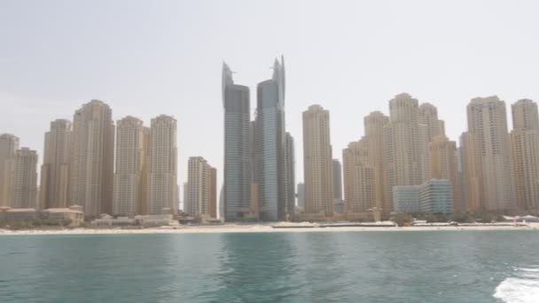 Dubai Marina Visto da Barca — Video Stock