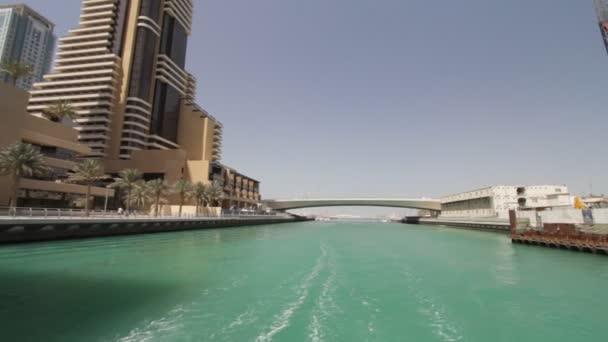 Dubai Marina Visto da Barca — Video Stock