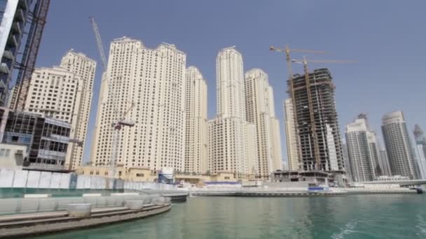 Dubai Marina Visto da Barca — Video Stock