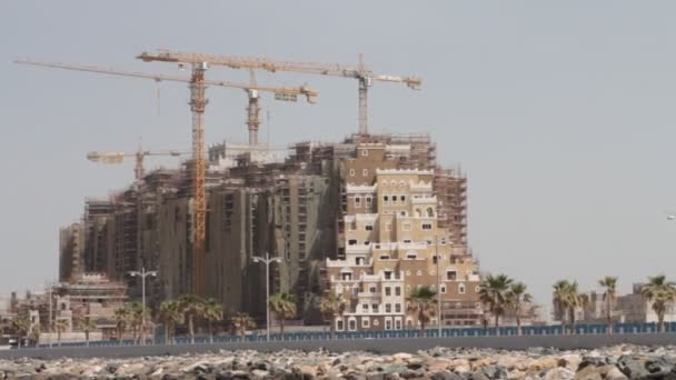 Dubai Palm Island Seen From Boat — Stock Video