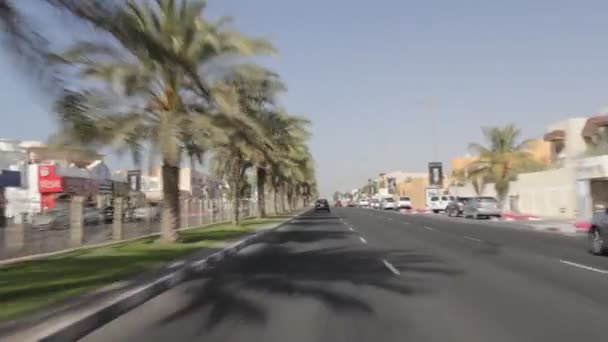 Dubai city vom auto aus gesehen — Stockvideo